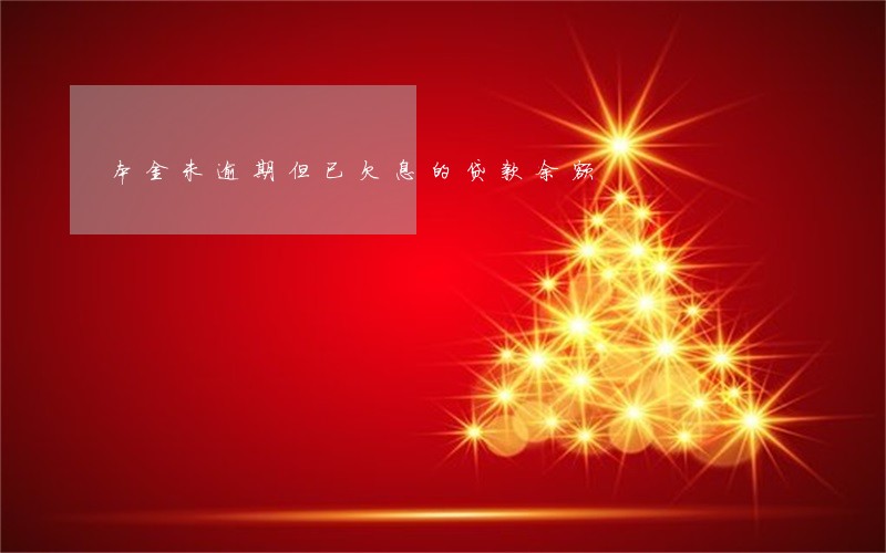本金未逾期但已欠息的贷款余额 本金未逾期但已欠息的贷款余额