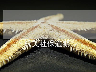 机关社保逾期 机关社保逾期