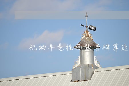 机动车悬挂两张号牌算违法法规吗
