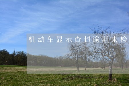 机动车显示查封逾期未检验 机动车显示查封逾期未检验