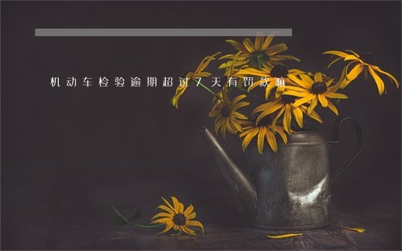 机动车检验逾期超过7天有罚款嘛 机动车检验逾期超过7天有罚款嘛