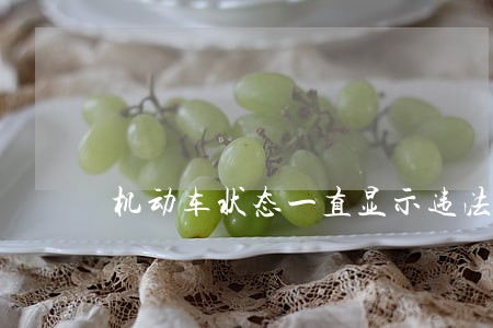 机动车状态一直显示违法未处理 机动车状态一直显示违法未处理