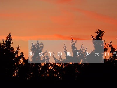 机动车逾期多少天有影响 机动车逾期多少天有影响