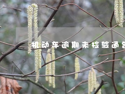 机动车逾期未检验通告 机动车逾期未检验通告