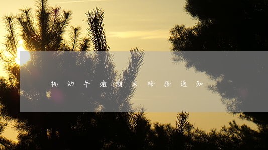 机动车逾期未检验通知 机动车逾期未检验通知