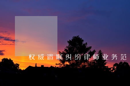 权威遗嘱纠纷律师业务范围 权威遗嘱纠纷律师业务范围
