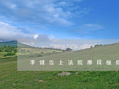 李健告上法院那段视频
