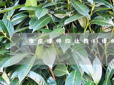 李庄律师你让我们律师界太失望了 李庄律师你让我们律师界太失望了