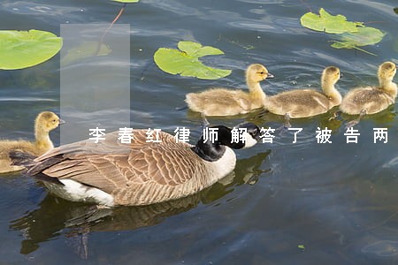 李春红律师解答了被告两个工程 李春红律师解答了被告两个工程
