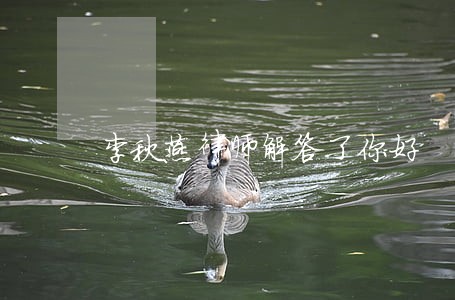 李秋燕律师解答了你好 李秋燕律师解答了你好