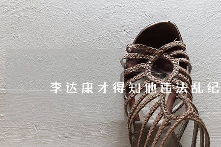 李达康才得知他违法乱纪