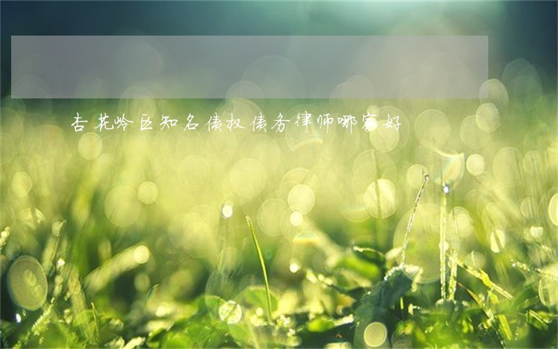 杏花岭区知名债权债务律师哪家好 杏花岭区知名债权债务律师哪家好