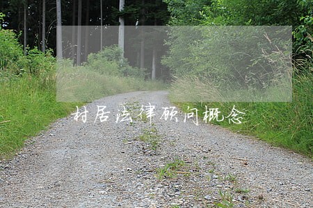 村居法律顾问概念 村居法律顾问概念