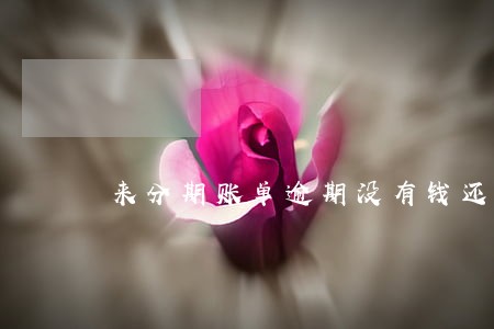 来分期账单逾期没有钱还怎么办 来分期账单逾期没有钱还怎么办