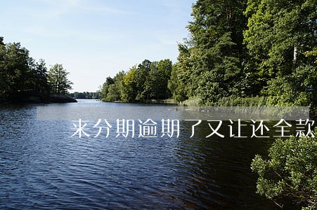 来分期逾期了又让还全款 来分期逾期了又让还全款