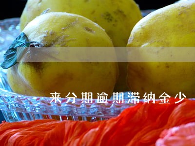 来分期逾期滞纳金少 来分期逾期滞纳金少