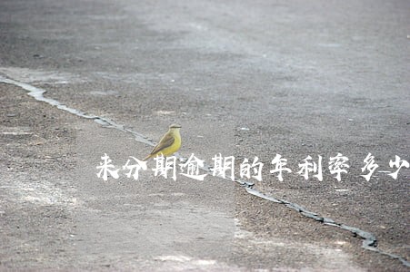 来分期逾期的年利率多少 来分期逾期的年利率多少