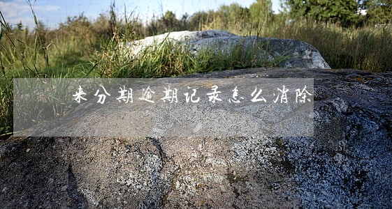 来分期逾期记录怎么消除 来分期逾期记录怎么消除