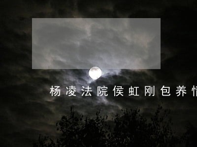 杨凌法院侯虹刚包养情妇 杨凌法院侯虹刚包养情妇