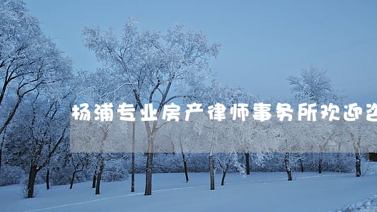 杨浦专业房产律师事务所欢迎咨询 杨浦专业房产律师事务所欢迎咨询