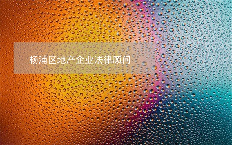 杨浦区地产企业法律顾问 杨浦区地产企业法律顾问