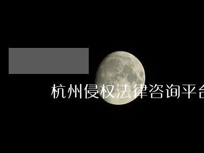 杭州侵权法律咨询平台 杭州侵权法律咨询平台