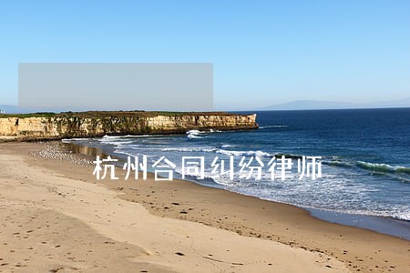 杭州合同纠纷律师 杭州合同纠纷律师