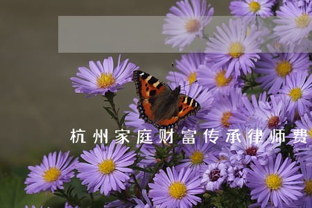 杭州家庭财富传承律师费 杭州家庭财富传承律师费