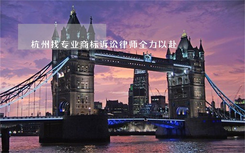 杭州找专业商标诉讼律师全力以赴 杭州找专业商标诉讼律师全力以赴