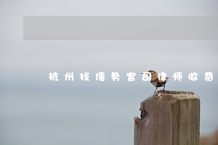 杭州找债务官司律师收费标准 杭州找债务官司律师收费标准