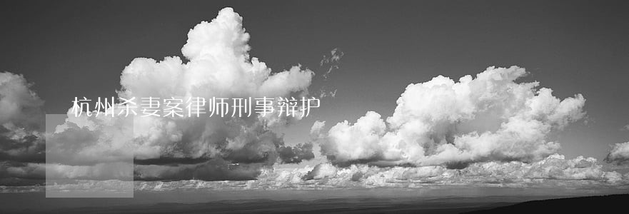 杭州杀妻案律师刑事辩护