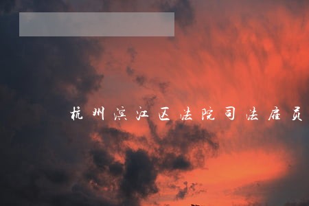 杭州滨江区法院司法雇员 杭州滨江区法院司法雇员