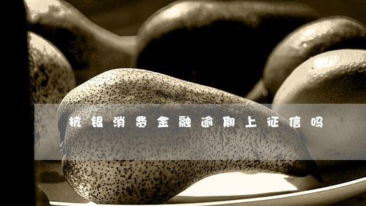 杭银消费金融逾期上征信吗 杭银消费金融逾期上征信吗