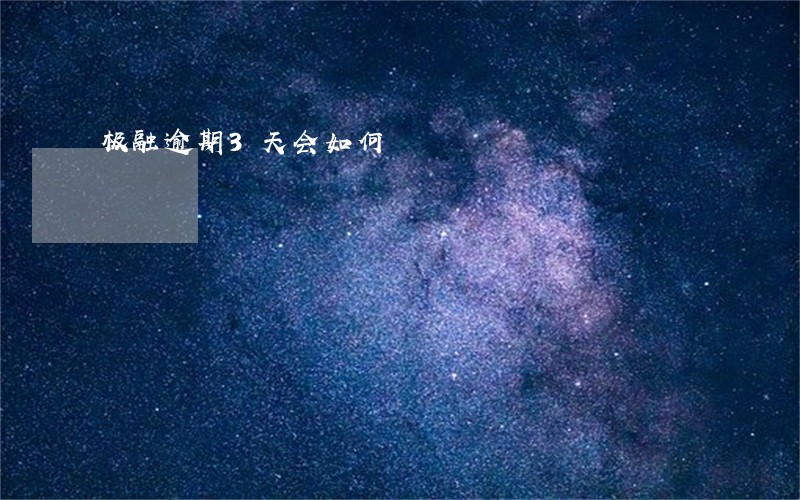 极融逾期3天会如何