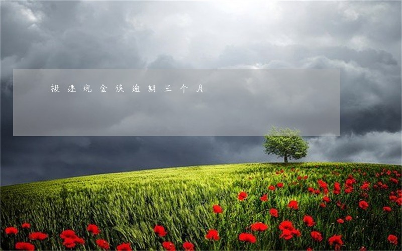 极速现金侠逾期三个月 极速现金侠逾期三个月