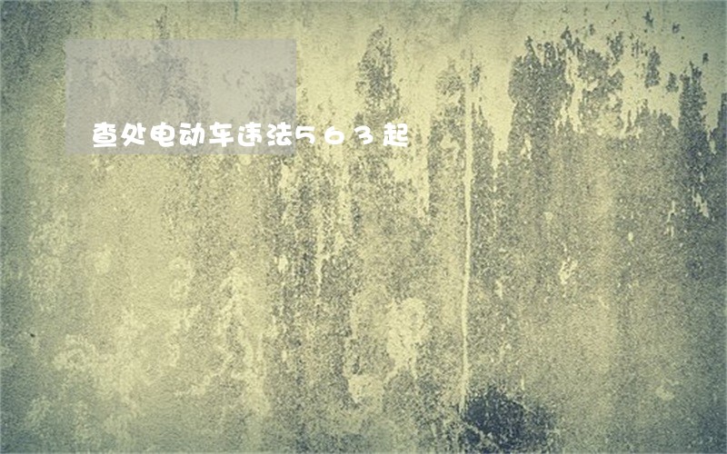查处电动车违法563起 查处电动车违法563起