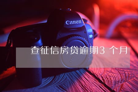 查征信房贷逾期3个月