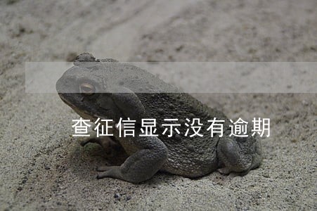 查征信显示没有逾期 查征信显示没有逾期