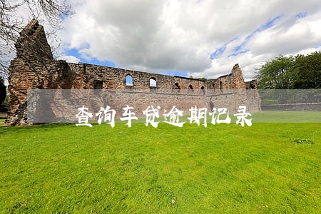 查询车贷逾期记录 查询车贷逾期记录