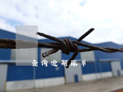 查询逾期账单 查询逾期账单