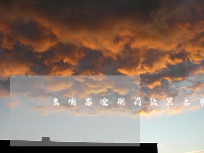 柬埔寨逾期罚款黑名单 柬埔寨逾期罚款黑名单