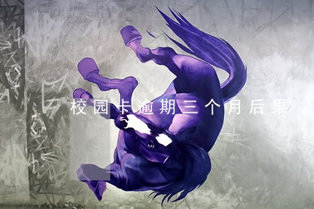 校园卡逾期三个月后果 校园卡逾期三个月后果