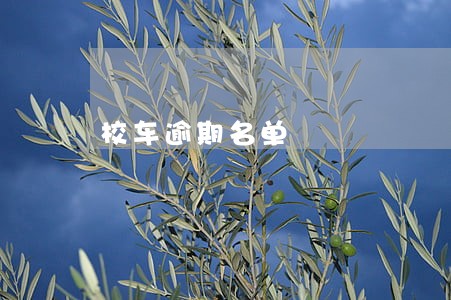 校车逾期名单 校车逾期名单