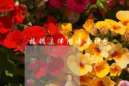 根据法律用语言诱惑 根据法律用语言诱惑