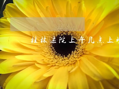 桂林法院上午几点上班时间 桂林法院上午几点上班时间
