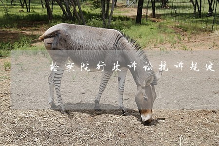 检察院行政诉讼抗诉规定 检察院行政诉讼抗诉规定