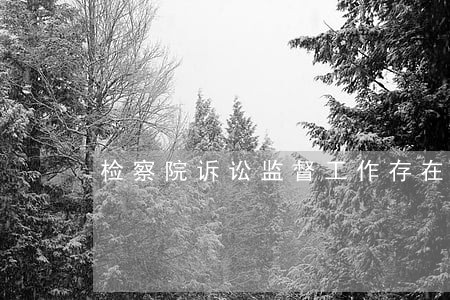 检察院诉讼监督工作存在的问题