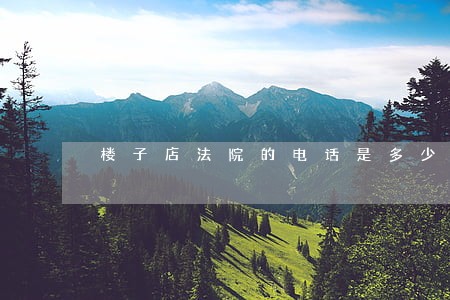 楼子店法院的电话是多少 楼子店法院的电话是多少