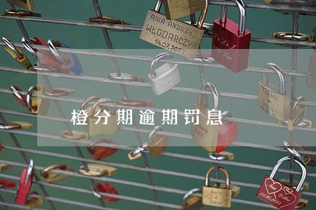 橙分期逾期罚息 橙分期逾期罚息