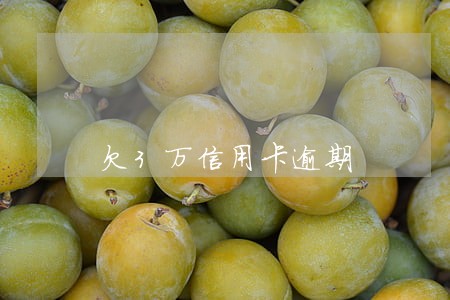 欠3万信用卡逾期 欠3万信用卡逾期